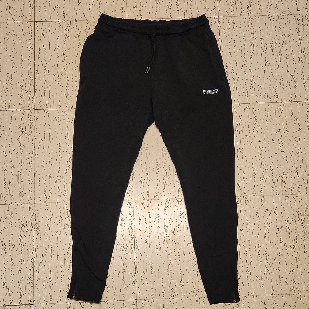 Gymshark Black Embroidered Spellout Logo Jogger Sweatpants